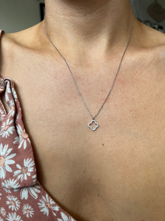 Silver Clover Necklace