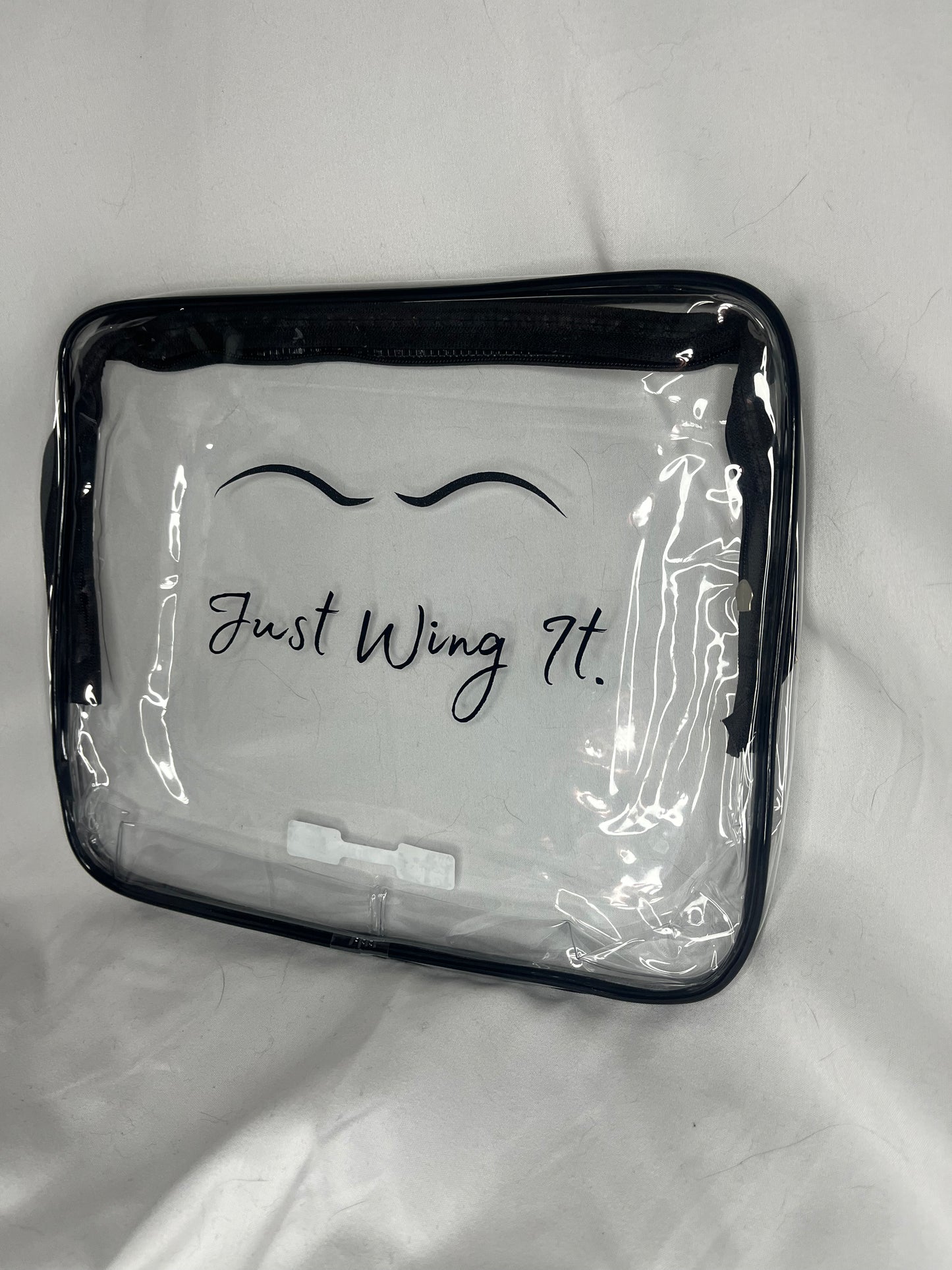 Just Wing It Clear Cosmetic Bag