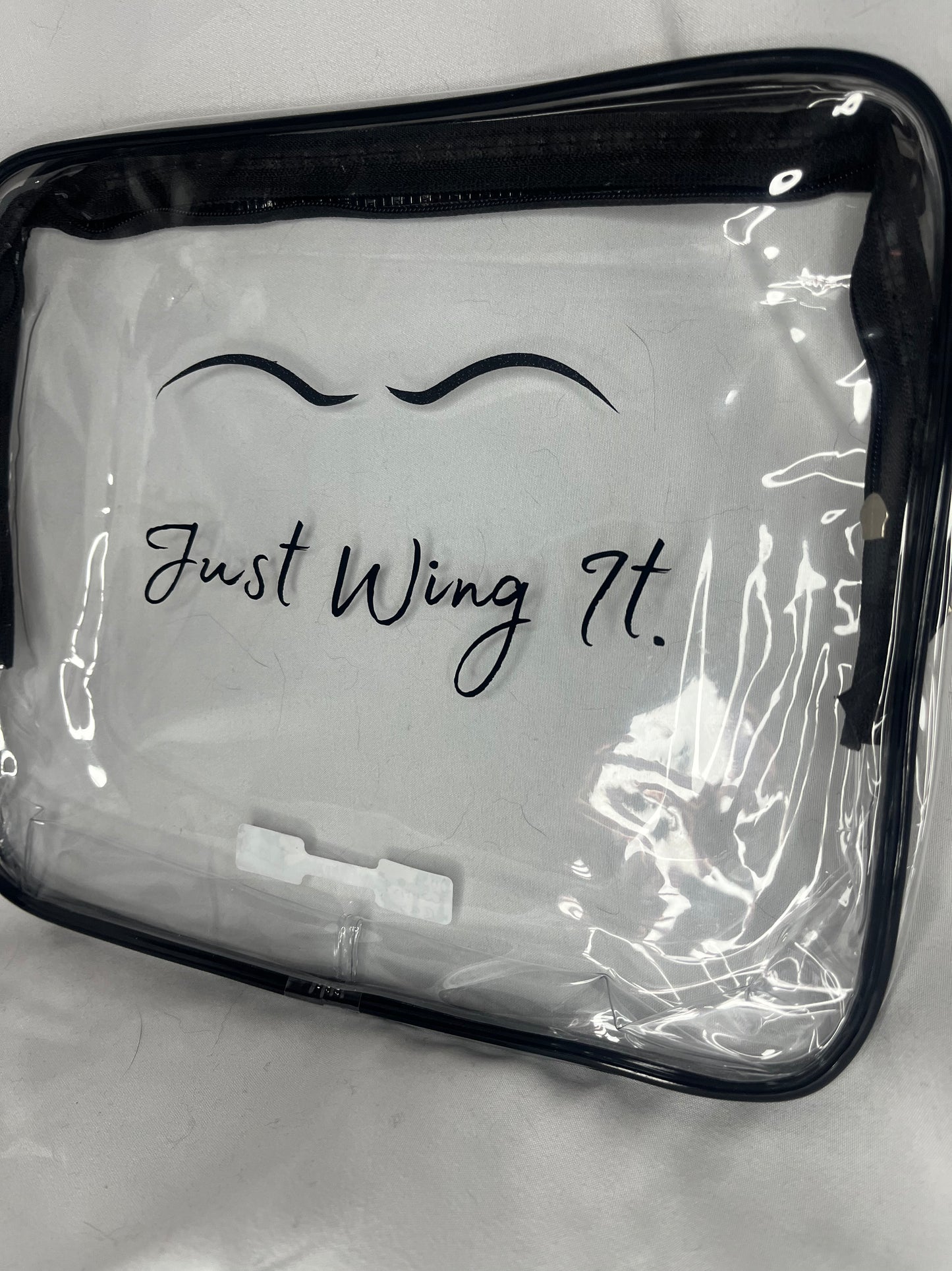 Just Wing It Clear Cosmetic Bag