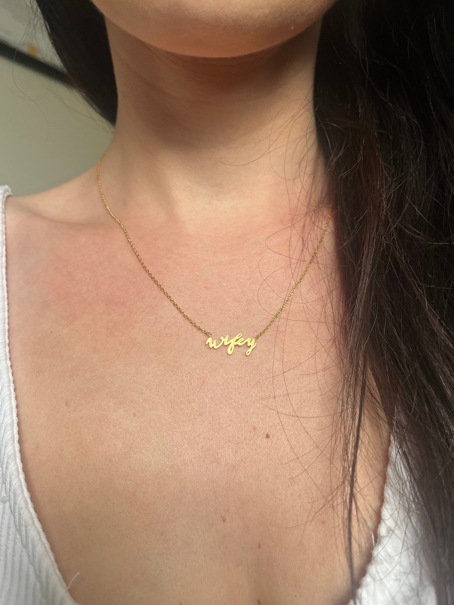 Gold Wifey Necklace