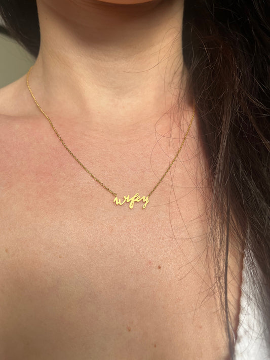 Gold Wifey Necklace