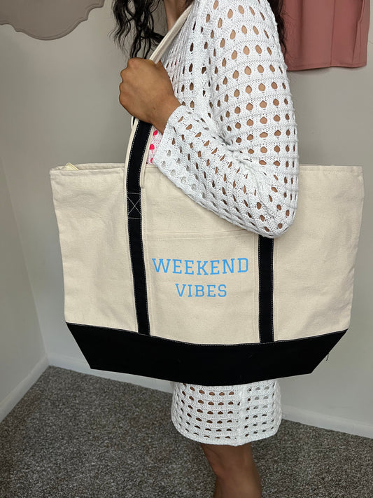 Weekend Vibes Beach Bag