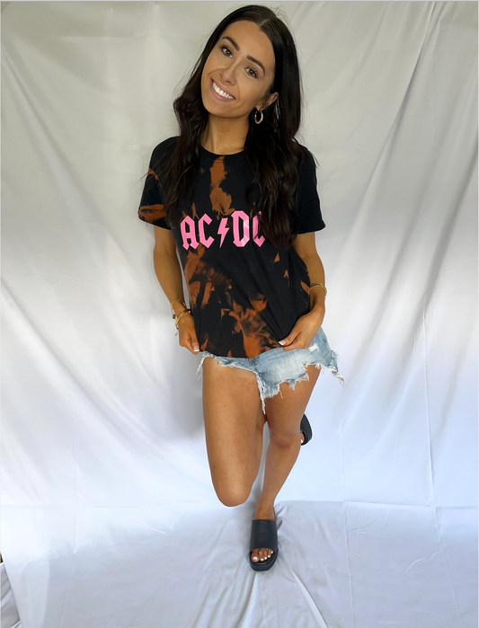 ACDC Bleached Rocker Tee