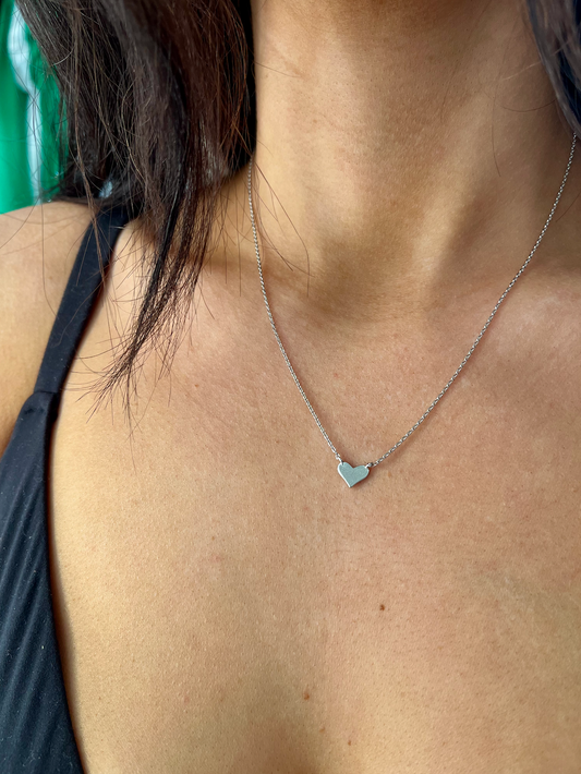 Mini Silver Heart Necklace