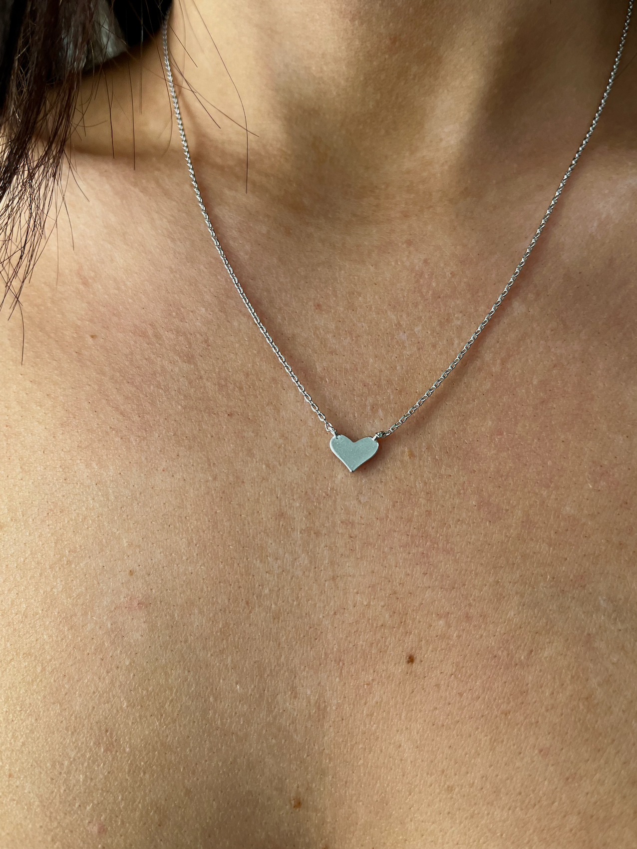 Mini Silver Heart Necklace