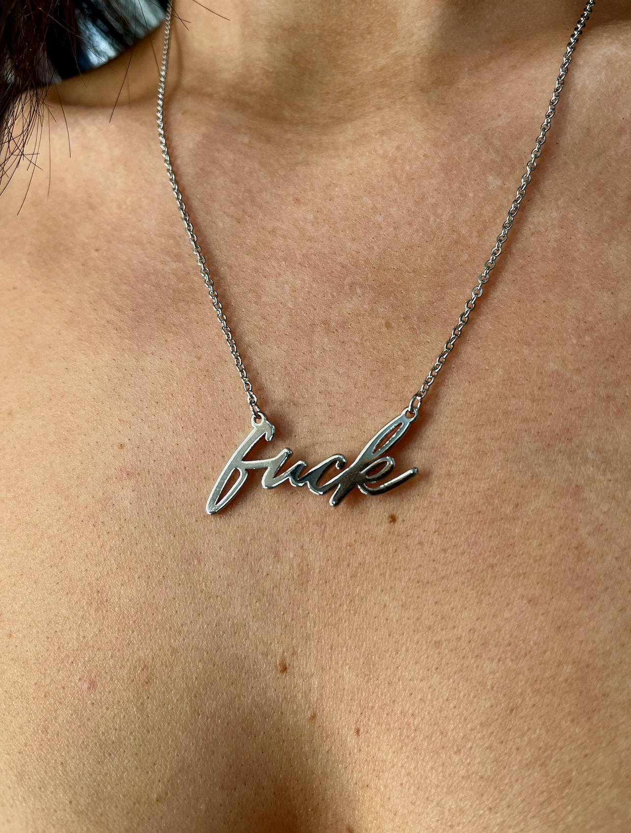 Silver F*ck Necklace