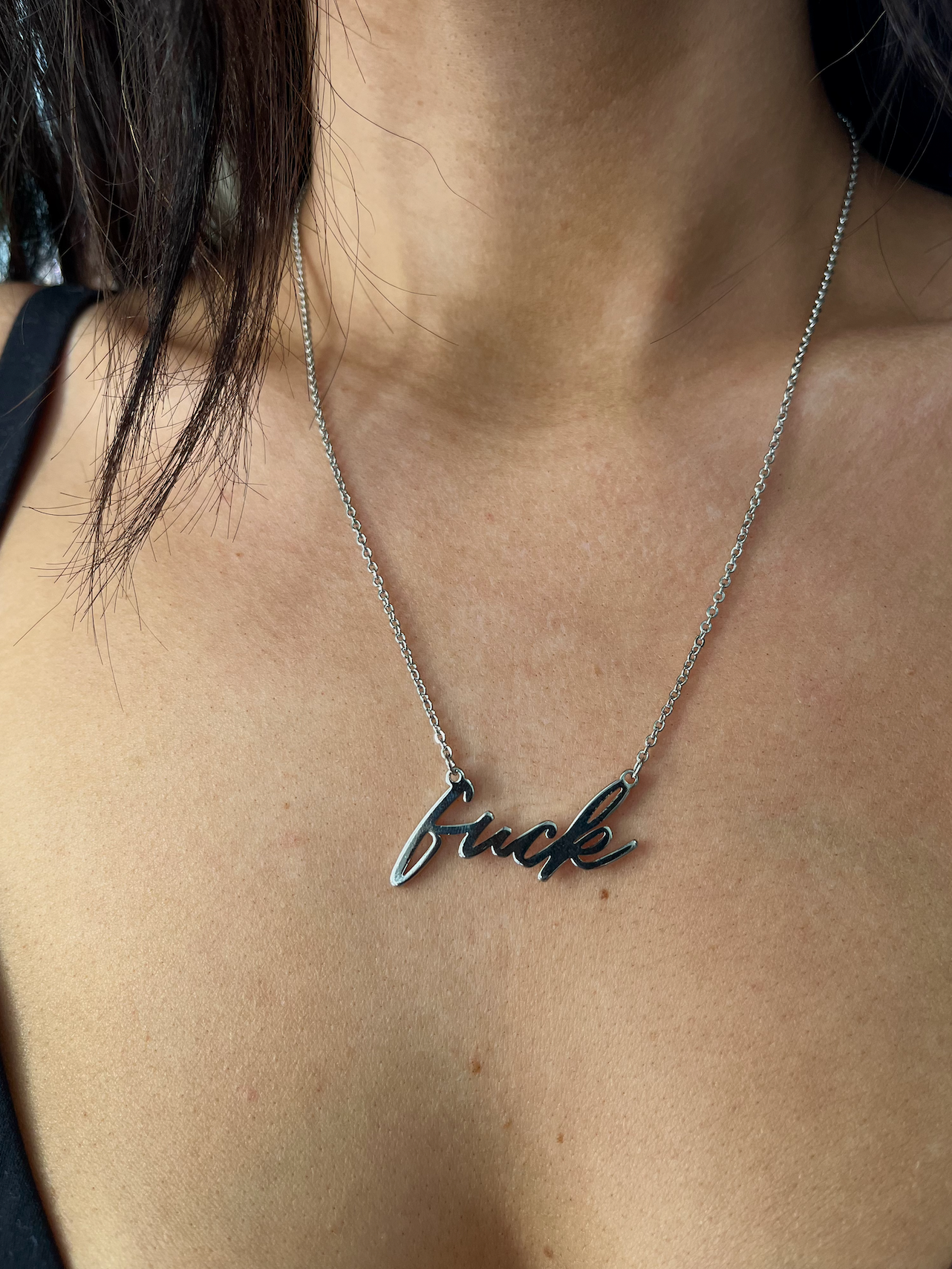 Silver F*ck Necklace