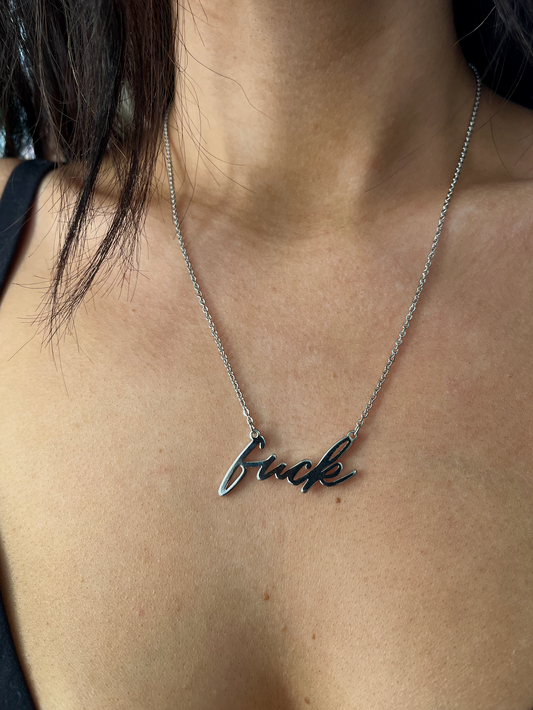 Silver F*ck Necklace